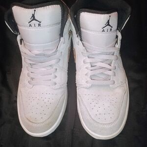 Jordan Air White and Black Sneakers